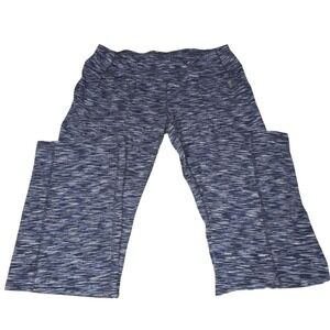 Jofit Womens XXL Space Dye‎ Wide Leg Active Pants Blue Gray Pull On 31 Inseam